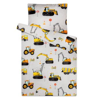 Povlečení BAGR mikroflanel, světle šedé, dětské, 140x200cm + 70x90cm