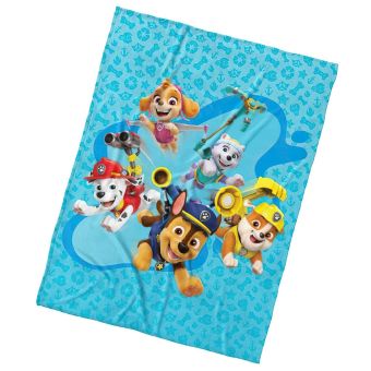 Dětská deka z mikrovlákna (coral fleece) TLAPKOVÁ PATROLA LÉTAJÍCÍ JEDNOTKA, tyrkysová, 150x200cm