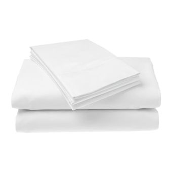 Bavlněné plátěné prostěradlo, plachta 140x240cm, vysrážené, bílé