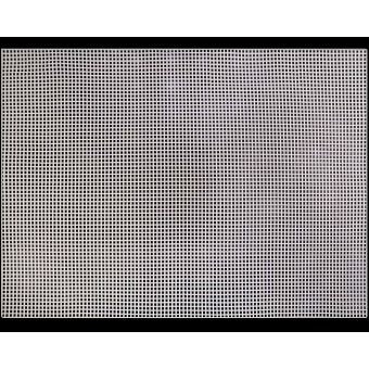 Plastová kanava, vyšívací mřížka na vyšívání a tapiko 750979, bílá, obdélník 42x60cm