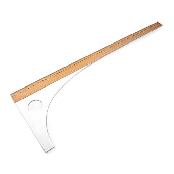 Příložník / pravítko krejčovské na látky, bílá, jednostranný, škála 80cm