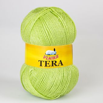 Pletací příze Vlnika TERA 080 hráškově zelená, klasická, 100g/310m