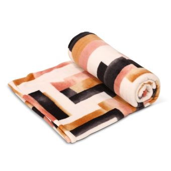 Deka z mikroflanelu QUENTIN QK-136 barevná kostkovaná, 150x200cm