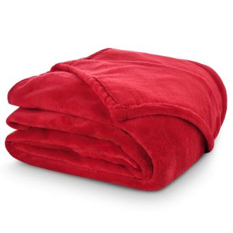 Deka z mikroplyše CORAL FLEECE jednobarevná UNI TMAVĚ MALINOVÁ, 150x200cm