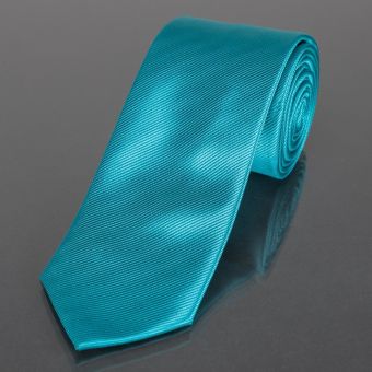 Kravata pánská AMJ jednobarevná KU0046, petrolejová