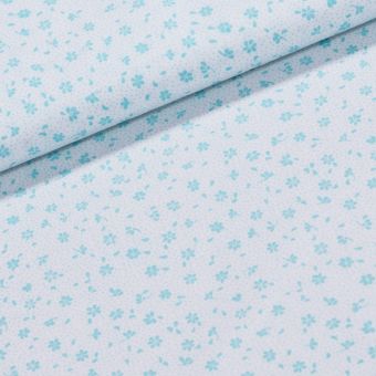 Bavlněné plátno Valerie VA003/05 tyrkysové květinky, š.160cm (látka v metráži)