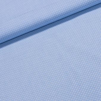 Bavlněné plátno Jolana JO004/09 bílý puntík na světle modré 2 mm, š.150cm (látka v metráži)