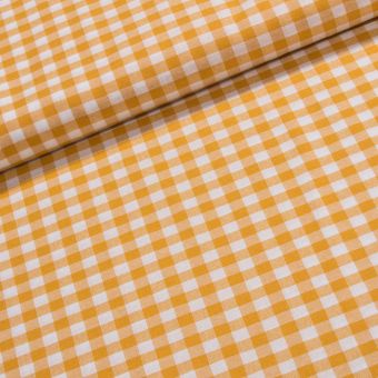 Bavlněný kanafas SOFI 1x1cm žlutý, š.140cm (látka v metráži)
