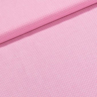 Bavlněné plátno Jolana JO004/10 bílý puntík na růžové 2 mm, š.150cm (látka v metráži)