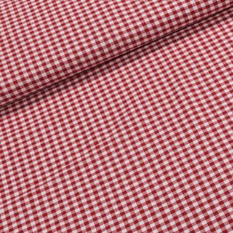 Bavlněný kanafas SOFI 0,5x0,5cm červený, š.140cm (látka v metráži)