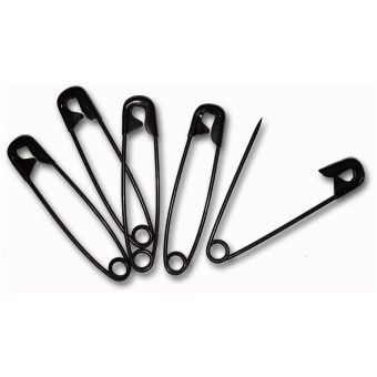 Celokovové spínací špendlíky KOH-I-NOOR 60947/310, černé, délka 34mm, 12 kusů