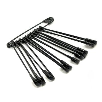 Celokovové spínací špendlíky KOH-I-NOOR 60951/310, černé, délka 55mm, 12 kusů