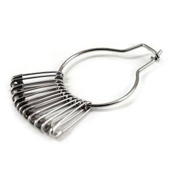 Celokovové spínací špendlíky KOH-I-NOOR 60973/101, stříbrné, 19mm na kolečku, 12 kusů