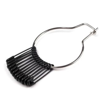 Celokovové spínací špendlíky KOH-I-NOOR 60973/310, černé, 19mm na kolečku, 12 kusů