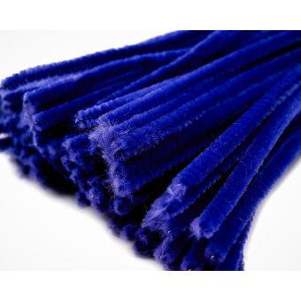 Chlupatý modelovací drát 160281/12, jednobarevná námořnicky modrá, průměr 6mm, délka 30cm, (1 balení, 20 kusů)