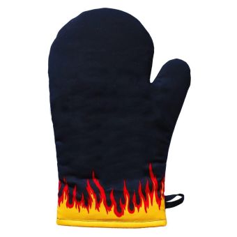 Kuchyňská chňapka HASIČ, černá, 28x18cm