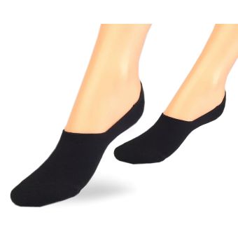 Ponožky letní snížené do tenisek bavlněné 720521/2 černé, jednobarevné, dámské, 1 pár, univerzální