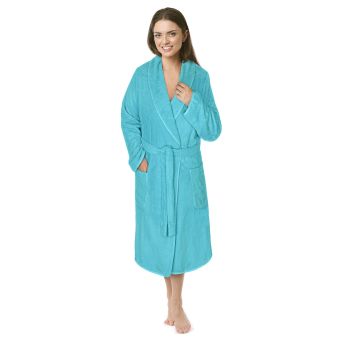 Župan FROTÉ 4836/027 tyrkysový, bavlněné froté, dámský (více velikostí)