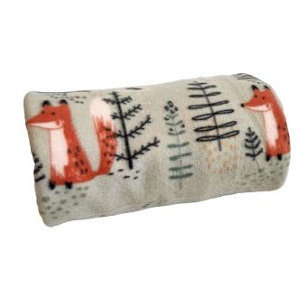 Deka fleece MyHouse FOX lišky na šedé, 150x200cm