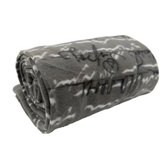 Deka fleece MyHouse POSTCARD šedá, 150x200cm