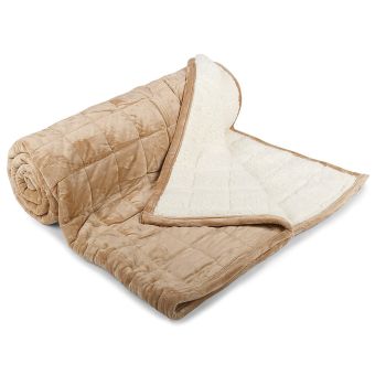 Deka z mikrovlákna OVEČKA Sleep well prošev jednobarevná čokoládová, 150x200cm