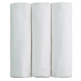 Dětská bambusová látková plena BÍLÁ, 120g/m2, 70x70cm