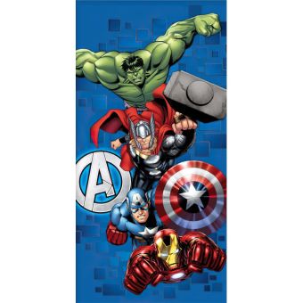 Dětská plážová osuška AVENGERS ÚTOČÍ, modrá, froté, 70x140cm