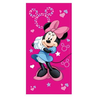 Dětská plážová osuška MINNIE PINK 05, růžová, froté, 70x140cm