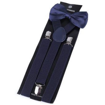 Dětská společenská chlapecká sada, motýlek a šle 650360/02, modrá