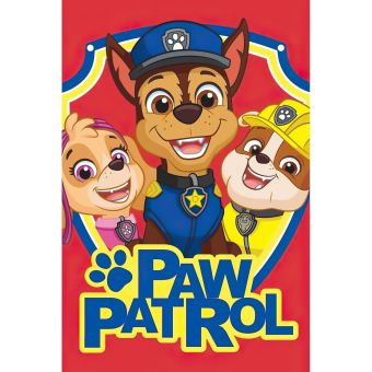 Dětský froté ručník TLAPKOVÁ PATROLA VŽDY S ÚSMĚVEM, červený 30x50cm