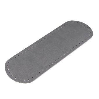 Dno na kabelku / tašku, eko kůže, 750710 jednobarevná 4882/2 šedá, 10x30cm, otvor Ø4 mm