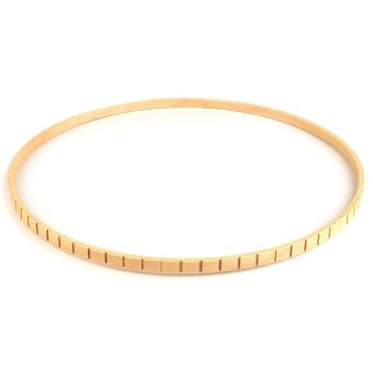 Dřevěný kruh na lapač snů / zvonkohru 750400, světlý se zářezy, průměr 28,5cm