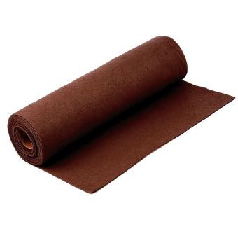 Filc / plsť 730123/12 jednobarevný, hnědá tmavá, š. 41cm, 215g/m2, tloušťka 1-1,4mm (látka v metráži)