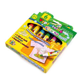 Vypratelné fixy na textil – mix barev, sada 6 ks