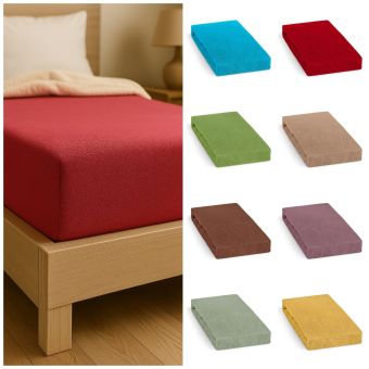 Froté prostěradlo na vysokou matraci až 30 cm (více než 50 barev, různé rozměry)