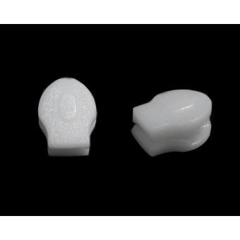 Jezdec ke spirálovému zipu POL 3 mm, 090690 bílý, plastový, bez aretace / bez táhla