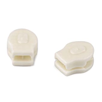 Jezdec ke spirálovému zipu POL 3 mm, 090690 krémový, plastový, bez aretace / bez táhla