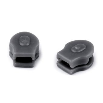 Jezdec ke spirálovému zipu POL 3 mm, 090690 šedý, plastový, bez aretace / bez táhla