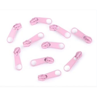 Jezdec ke spirálovému zipu POL 3 mm, 70272/133 světle růžový, kovový, bez aretace / s táhlem