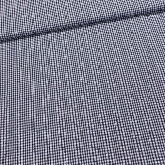 Košilovina bavlněná 4554/02 tmavě modrá kostička s výšivkou, š.145cm (látka v metráži)