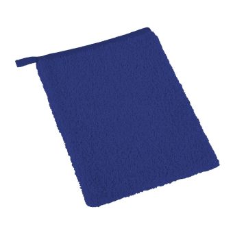 Koupelnová mycí žínka 23/26, bavlněné froté, jednobarevná tmavě modrá, 17x25cm