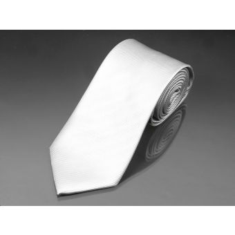 Kravata pánská AMJ jednobarevná KU0001, bílá