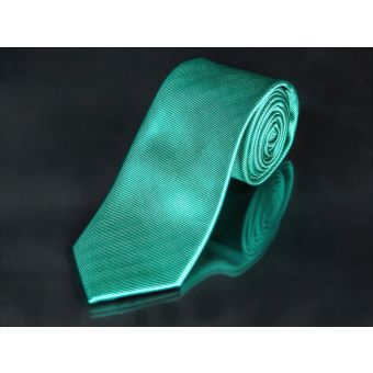 Kravata pánská AMJ, šikmý proužkovaný vzor KU0045, zelená