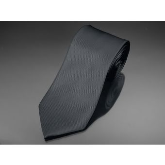 Kravata pánská AMJ, proužkovaná KU0014, tmavě šedá