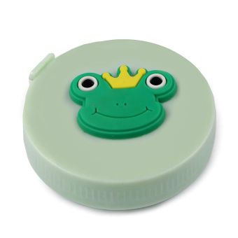 Krejčovský svinovací metr s 3D obrázkem 900256/08 mentolový - žába, oboustranný metry/palce/inches, plastový, délka 150cm/60inch