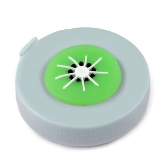 Krejčovský svinovací metr s 3D obrázkem 900256/13 šedý - kiwi, oboustranný metry/palce/inches, plastový, délka 150cm/60inch