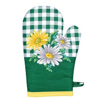 Kuchyňská chňapka GERBERA, zelená, 28x18cm