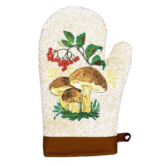 Kuchyňská chňapka HOUBY, hnědá, 28x18cm