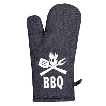 Kuchyňská chňapka JEANS BBQ, šedomodrá 28x18cm