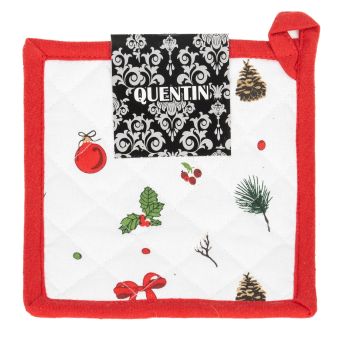 Kuchyňská podložka vánoční QK-206C, bílá, 20x20cm